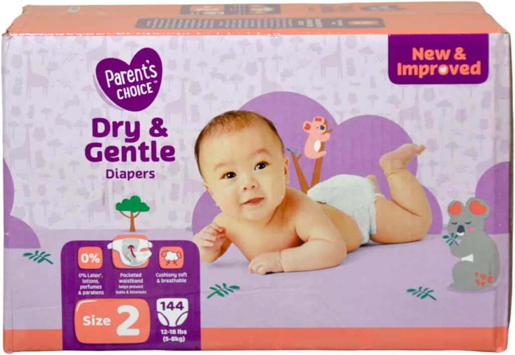 Parents Choice Dry & Gentle Diapers 1