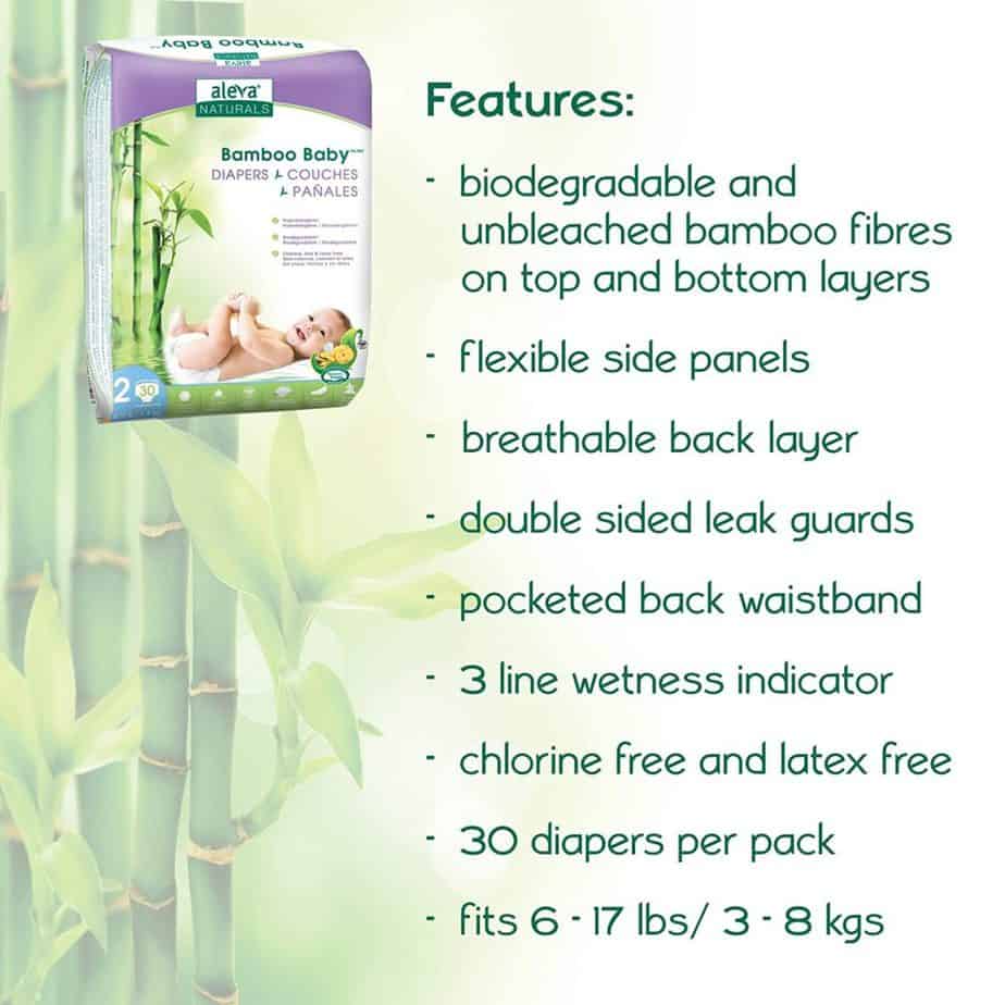 Aleva Naturals Baby Diapers - biodegradable disposable diapers