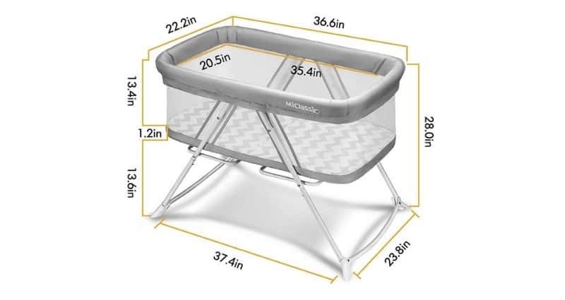 MiClassic Foldable 2-in-1 Stationary & Rock Bassinet 2 - INFANT TRAVEL BEDS