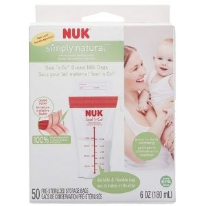 NUK Simply Natural Seal N' Go Breast Milk Storage Bags 1